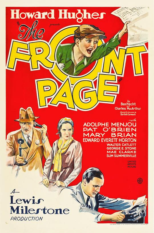 犯罪的都市 The Front Page (1931)