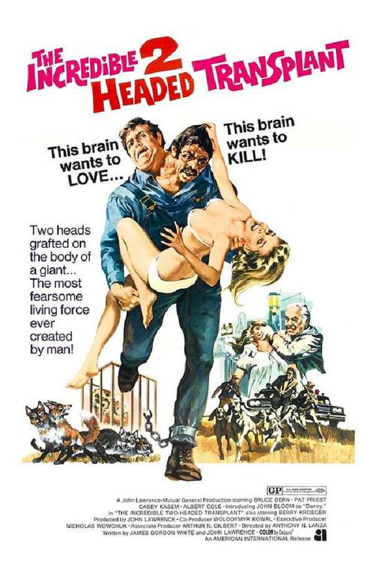 双头恶魔 The Incredible 2-Headed Transplant (1971)