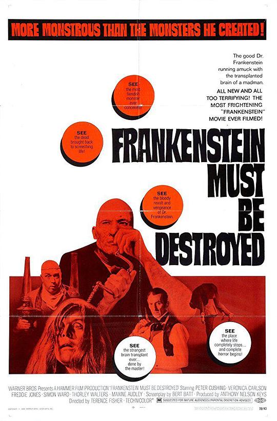 致命科学怪人 Frankenstein Must Be Destroyed (1969)