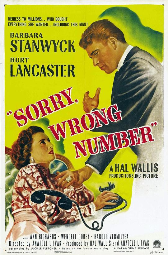 电话惊魂 Sorry, Wrong Number (1948)