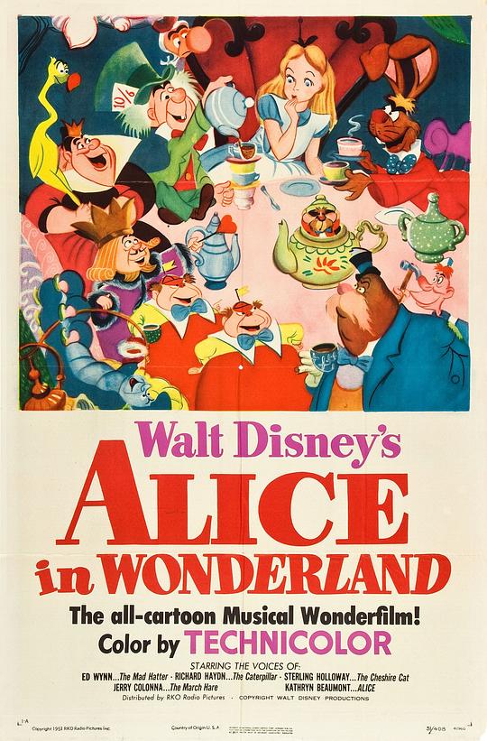 爱丽丝梦游仙境 Alice in Wonderland (1951)