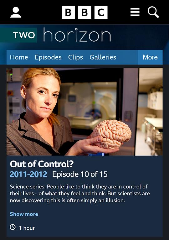 BBC地平线: 不受控制？ Horizon: Out of Control? (2012)